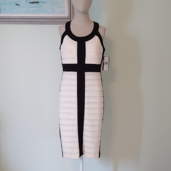 Dress by Jax Dresses & Skirts - NWT Dress by Jax Ivory and Black bodycon